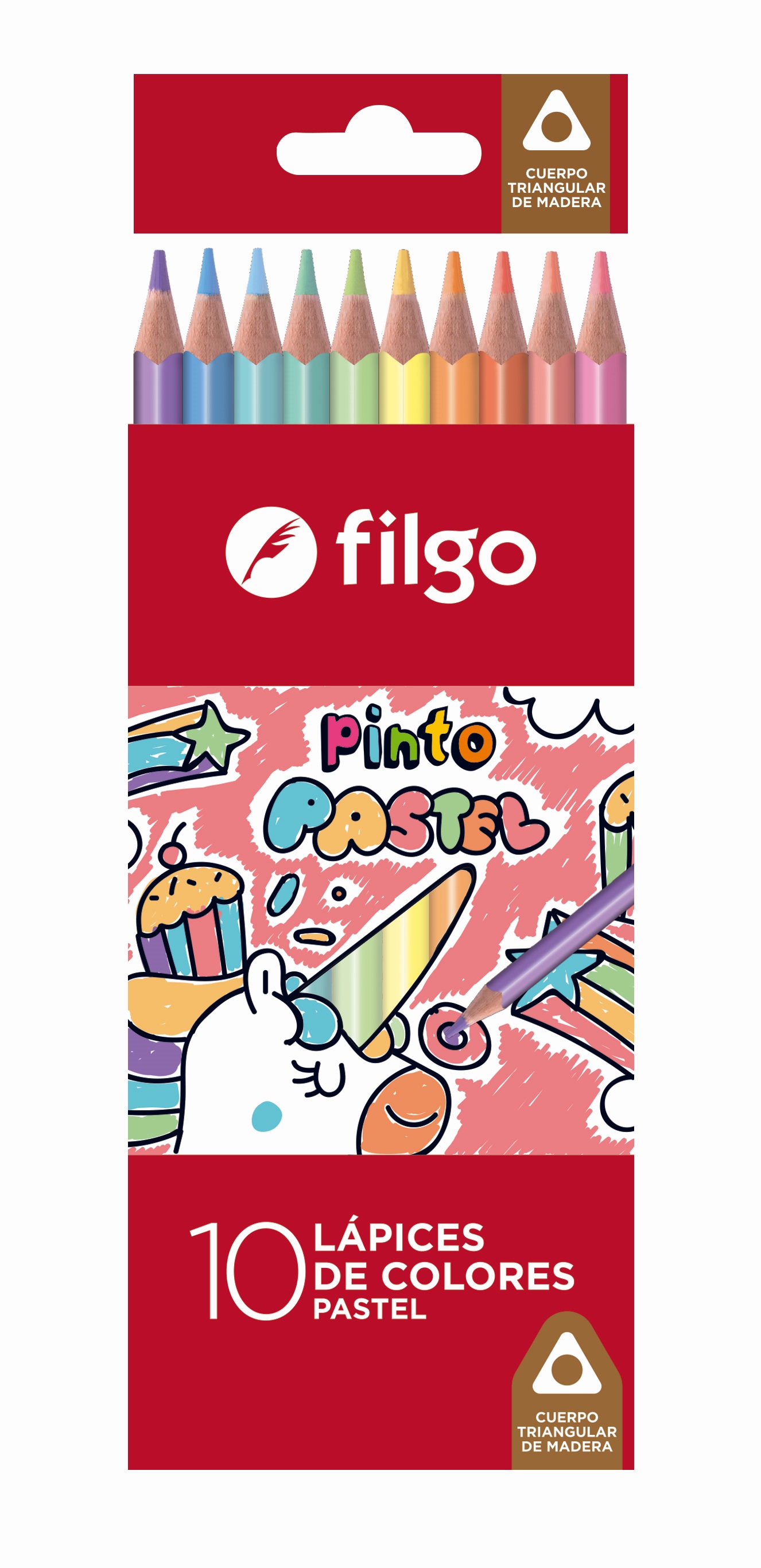 (FIL96) LAPIZ DE COLOR FILGO X10 PASTEL - ESCOLAR - LAPICES